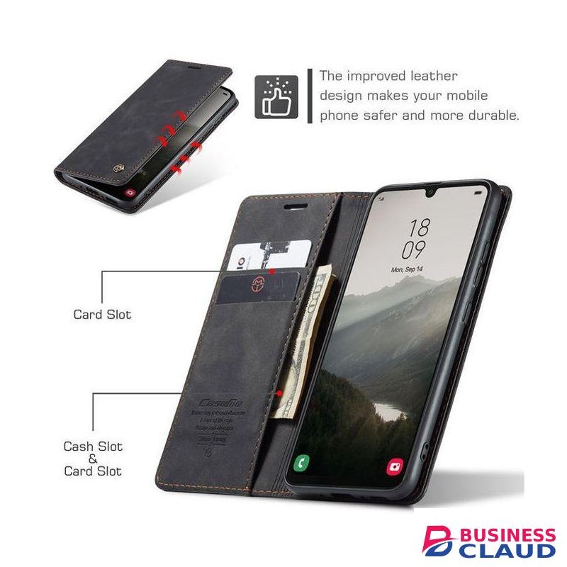 Caseme For INFINIX HOT 60 PRO Suede PU Leather Wallet Case Flip Folio Stand View Shock-proof Book Matte PU Cover With Card/Cash Slots Kickstand Magnetic Closure
