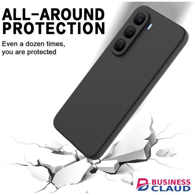 Infinix Hot 60 5G / Hot 60i 4G Black Soft Silicone Phone Case - Flexible Shockproof Protective Cover