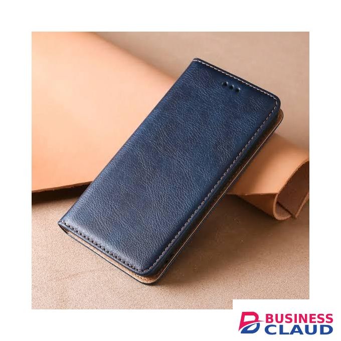Premium Flip Wallet Leather Case for Infinix HOT 10 Lite Stylish Book Cover with Card Slots and Full Protective Design - Elegant Blue Leather