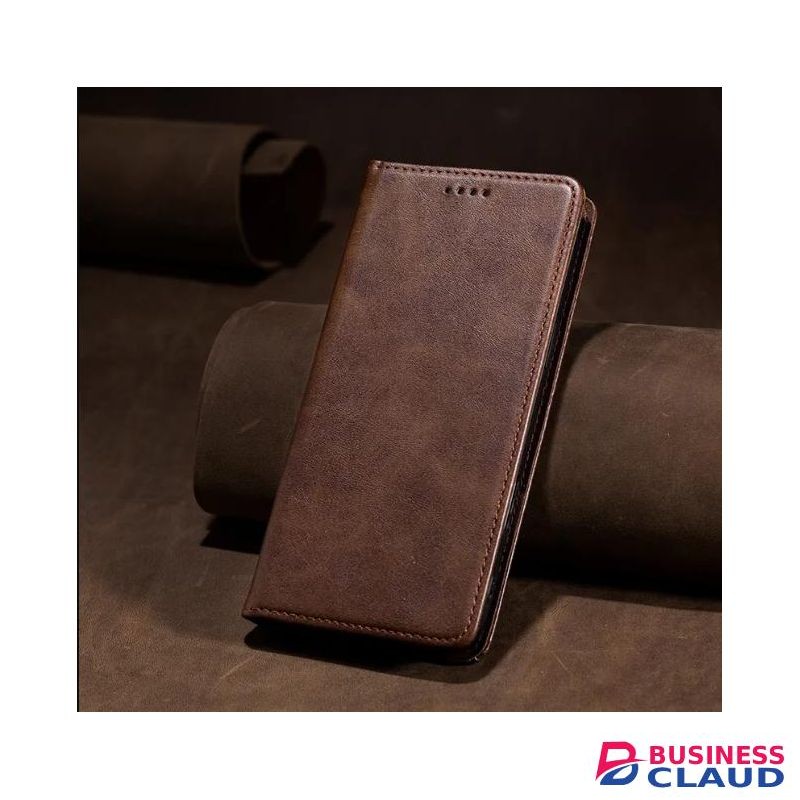 Premium Flip Wallet Leather Case for Infinix HOT 10 Lite Stylish Book Cover with Card Slots and Full Protective Design - Royal Brown Leather