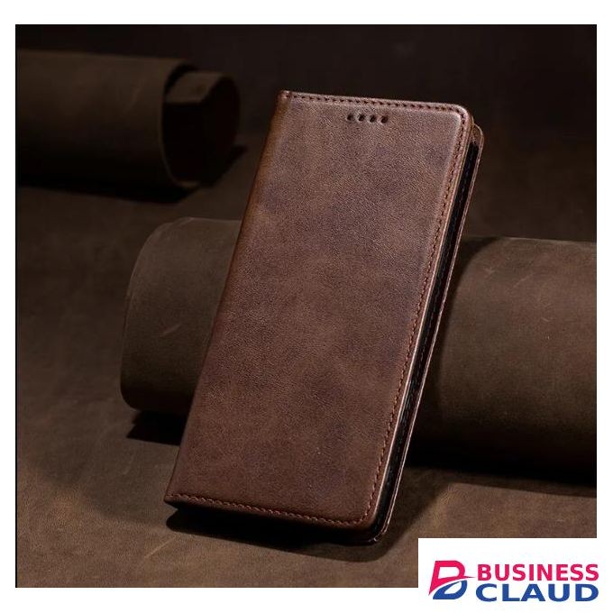 Premium Flip Wallet Leather Case for Infinix HOT 40 Stylish Book Cover with Card Slots and Full Protective Design - Royal Brown Leather