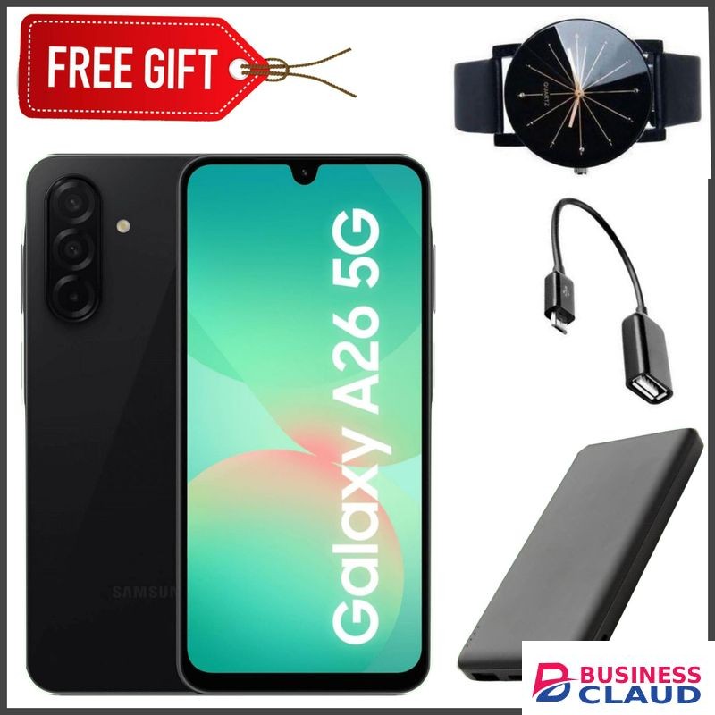 Samsung Galaxy A26 5G, 6.7'' 8GB RAM + 256GB ROM, 50MP, Dual Sim-Black+Smartwatch+powerbank