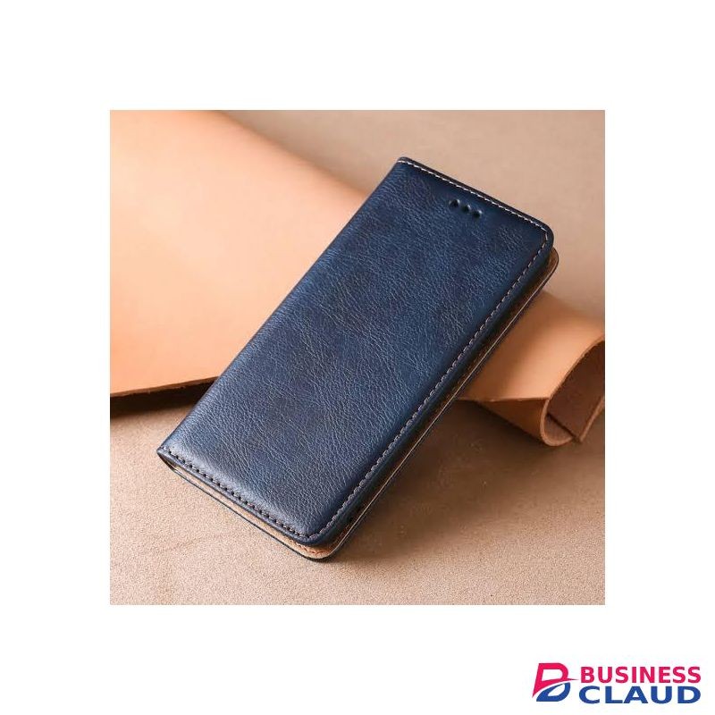 Premium Flip Wallet Leather Case for Infinix HOT 30i Stylish Book Cover with Card Slots and Full Protective Design - Elegant Blue Leather