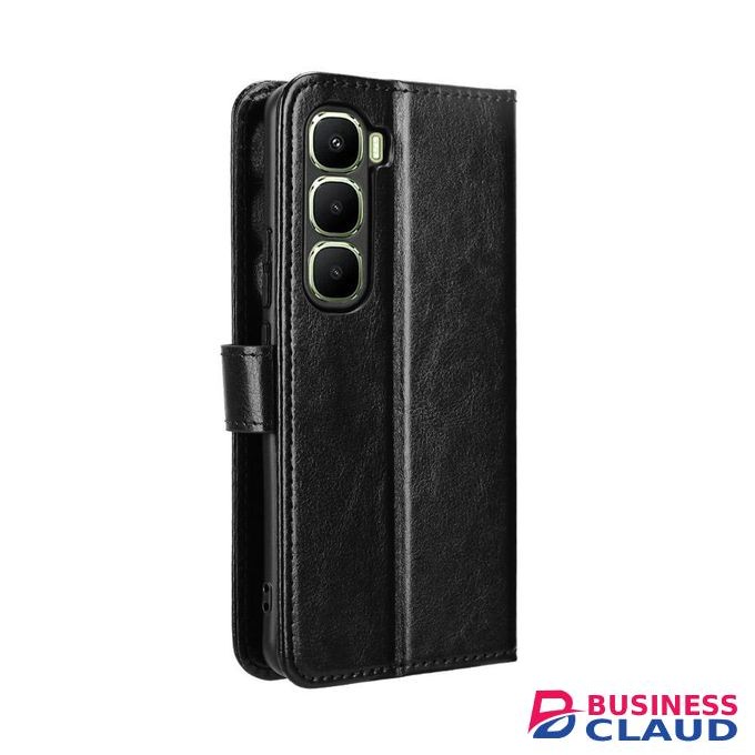 for Infinix Hot 60 Pro Plus 4G Wallet Case Anti-lost Cover Shockproof Stand Flip Leather Case Black
