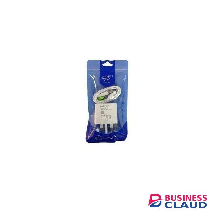 Infinix 18W HOT 30 PLAY NFC SUPER FAST Type -C CHARGER -White