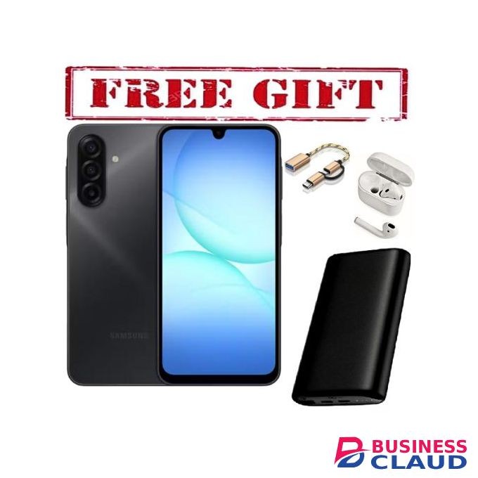 Samsung GALAXY A17, 6.7'' HD+, 4GB RAM + 128GB ROM, DUAL SIM, 50MP, 5000mAh COMES WITH FREE GIFTS ( AIRPODS + OTG +POWERBANK ) FOR YOU . BLACK