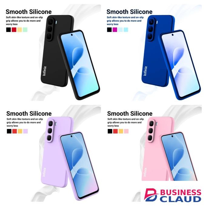 Infinix Hot 60 Pro+ (Plus) Original liquid silicone Phone Case/Cover available in Black,Blue,Light Purple(Lilac) & pink