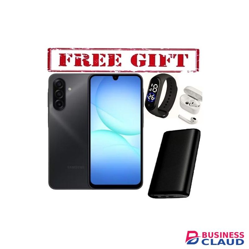 Samsung GALAXY A17, 6.7'' HD+, 4GB RAM + 128GB ROM, DUAL SIM, 50MP, 5000mAh COMES WITH FREE GIFTS ( AIRPODS + LED WATCH +POWERBANK ) FOR YOU (Black)