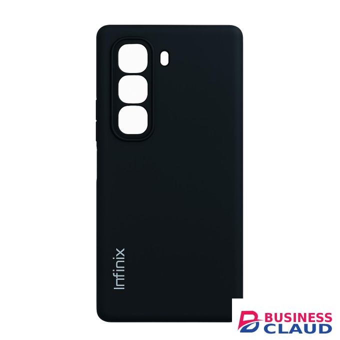 Infinix Hot 50 Pro+ Plus Black Original Liquid Silicone Phone Case - Protective Cover with Soft-Touch Matte Finish