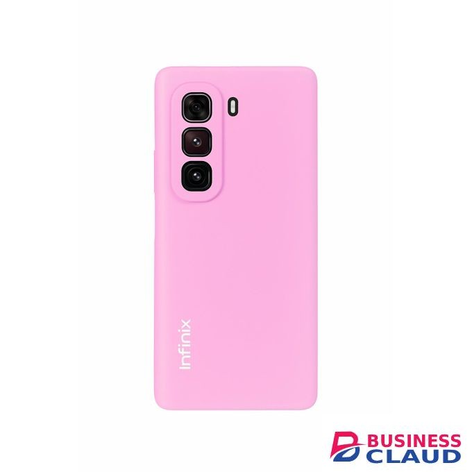Infinix Hot 50 Pro+ Plus Original Liquid Silicone Phone Case - Protective Cover with Soft-Touch Matte Finish (Pink)
