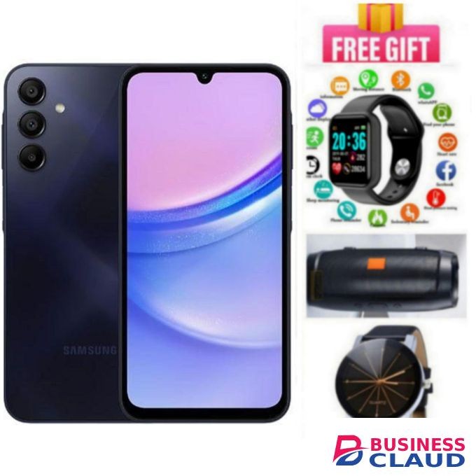 Samsung Galaxy A15, 6.5'' Display, 6GB RAM + 128GB ROM (Dual Sim) 50MP, 5000mAh+SPEAKER WATCH 2