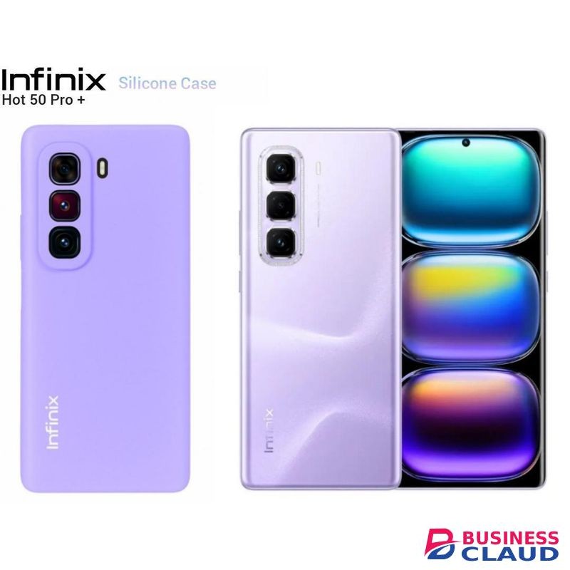 Infinix Hot 50 Pro+ Plus Original Liquid Silicone Phone Case - Protective Cover with Soft-Touch Matte Finish (Light Purple Lilac)
