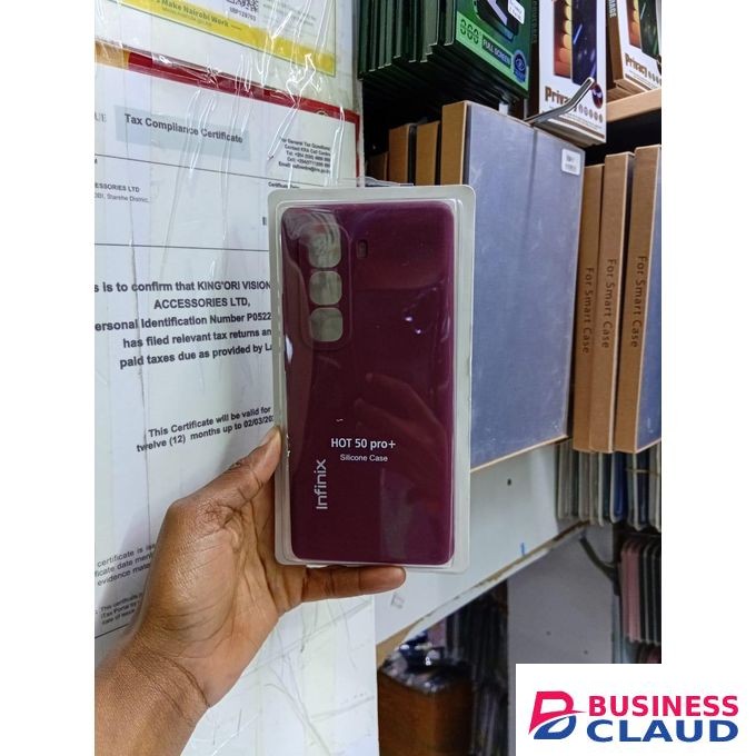 Infinix hot 50 pro plus red soft silicon phone case