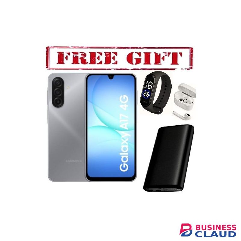 Samsung GALAXY A17, 6.7'' HD+, 4GB RAM + 128GB ROM, DUAL SIM, 50MP, 5000mAh COMES WITH FREE GIFTS ( AIRPODS + LED WATCH +POWERBANK ) FOR YOU .. GRAY