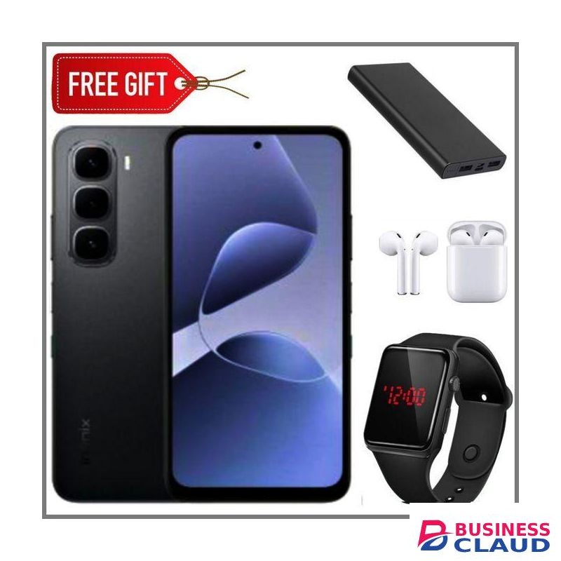 Infinix Hot 60i 4G"6.7-inch, 6GB RAM+128GB ROM' Battery: 5160mAh+Powerbank+LEDwatch+Earpods