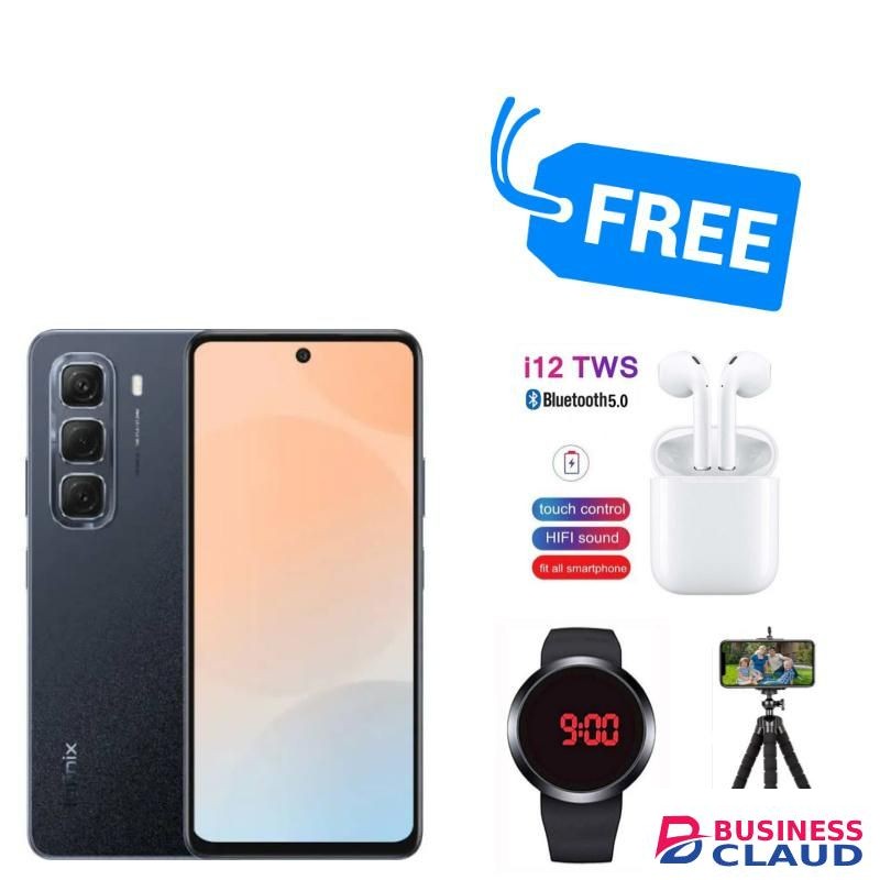 Infinix HOT 50 PRO+,AMOLED DISPLAY(8GB RAM+8GB RAM) & 256GB ROM,5000MAH,BUDS,TRIPOD & WATCH