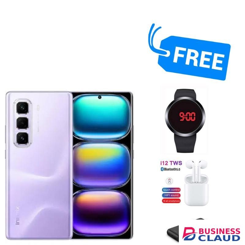 Infinix HOT 50 PRO+,256GB ROM & (8GB+8GB)RAM,5000MAH,50MP,33W,120HZ,FREE WATCH,BUDS, & POWERBANK