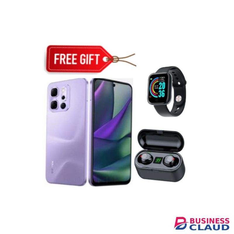 Infinix Hot 60i 4G"6.7-inch, 6GBRAM+128GB ROM' Battery: 5000mAh+ Smartwatch+Earbuds