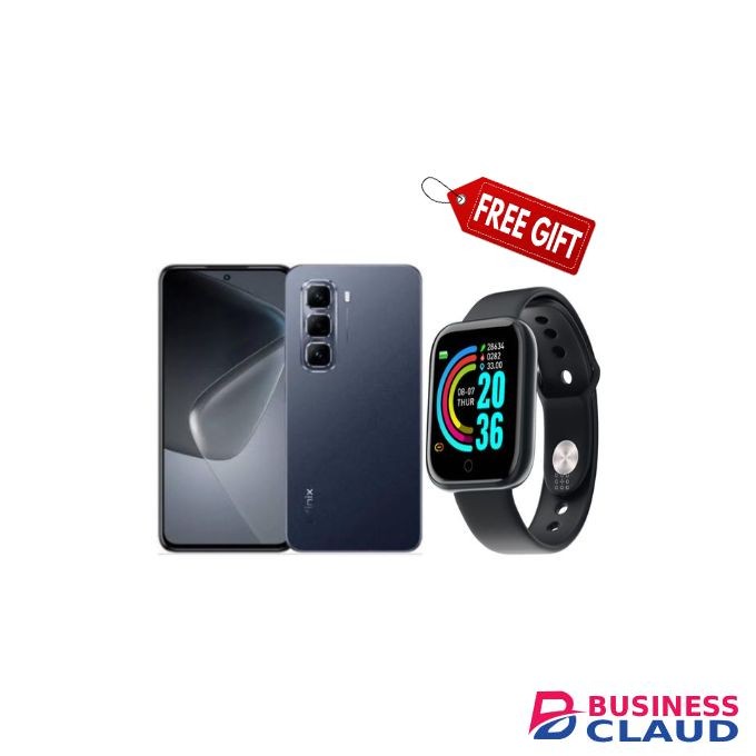 Infinix Hot 50 Pro Plus' 6.78 inches"(8+8)16GB RAM+256GB ROM' 5,000 mAh" Dual SIM-Black+Smartwatch