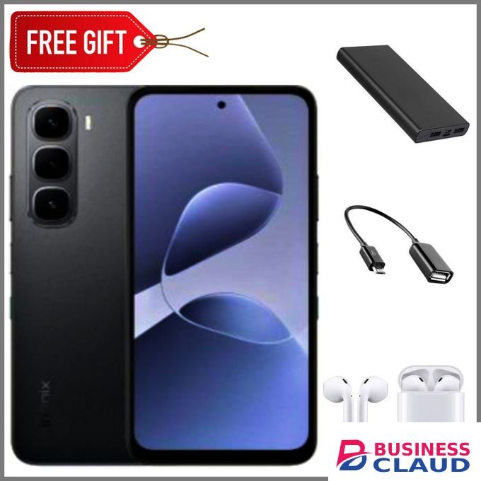 Infinix Hot 60i 4G"6.7-inch, 8GB RAM+256GB ROM' Battery: 5160mAh+Powerbank+Otg cable+Earpods