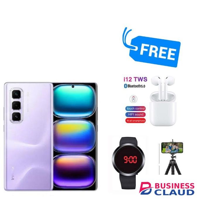 Infinix HOT 50 PRO+,AMOLED SCREEN DISPLAY(128GB ROM+8GB RAM)50MP,DUAL SIM,5000MAH,FREE BUDS,WATCH & TRIPODS