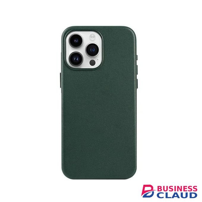 iPhone 14 Pro Max Leather MagSafe Case GREEN - Luxury Edition