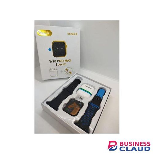 W26 Pro Max Smart Watch Series 8 with Bluetooth and Free Airpods – Fitness, Style, and Connectivity Combined