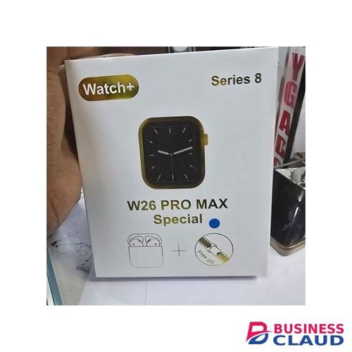 W26 Pro Max Smart Watch with Bluetooth and Free Airpods for Effortless Fitness Tracking and Music Enjoyment