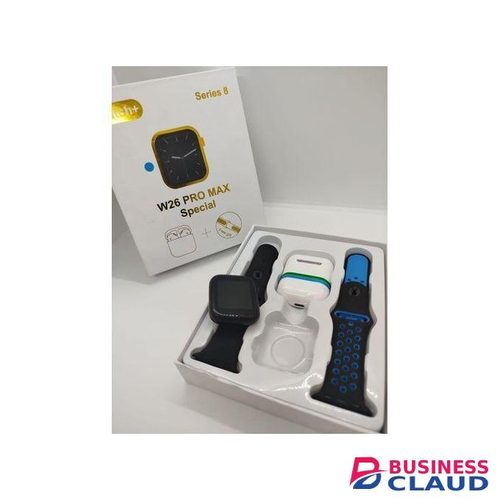 W26 Pro Max Smart Watch with 44MM Display, Bluetooth, and Free Airpods – A Premium Smart Tech Experience for Fitness and Entertainment