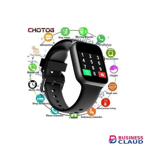 Smartwatch Black Smart Watch Men Ladies Watch For IOS Android Water Resistant