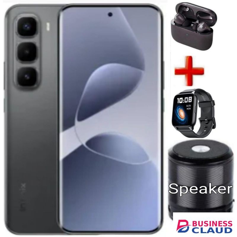 Infinix HOT 60 Pro Plus 6.78'' Curved Screen Up to 16GB RAM & 128GB ROM, 5160mAh Battery+ EARPODS+WATCH+SPEAKER