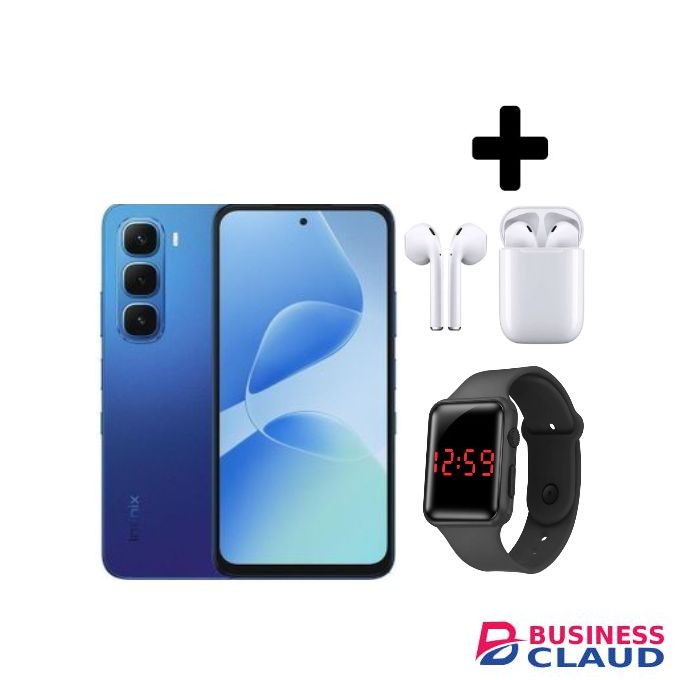 Infinix Hot 60i 4G"6.7-inch, 8GBRAM+256GB ROM' Battery: 5160mAh+Earpods+LEDwatch