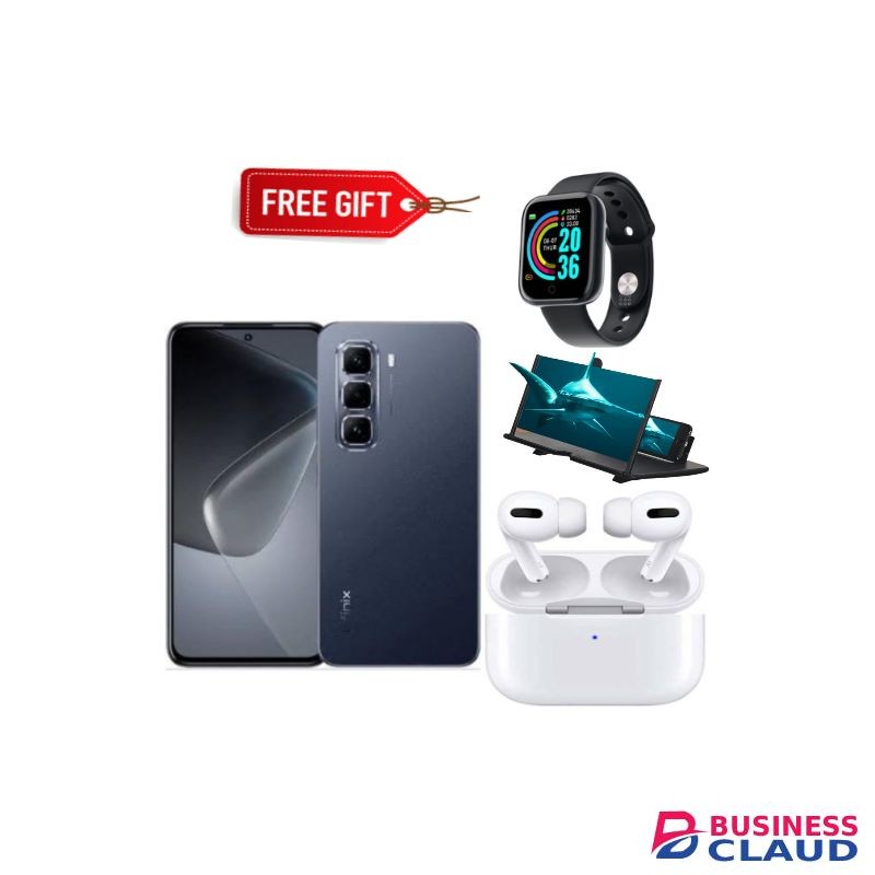Infinix Hot 50 Pro Plus' 6.78 inches"(8+8)16GB RAM+256GB ROM' 5,000 mAh" Dual SIM-Black+Smartwatch&Earpods&Magnifier