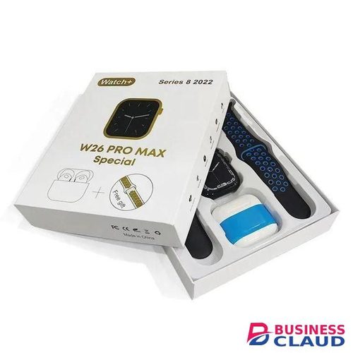 W26 Pro Max Smart Watch with 44MM Display, Bluetooth Connectivity, and Free Airpods for Seamless Fitness Tracking and Daily Use