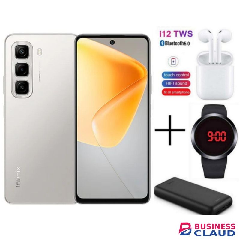 Infinix Hot 50 Pro+, 6.78", 8GB RAM + 256GB ROM (Dual Sim), 5000mAh - Titanium Grey + Free Gifts
