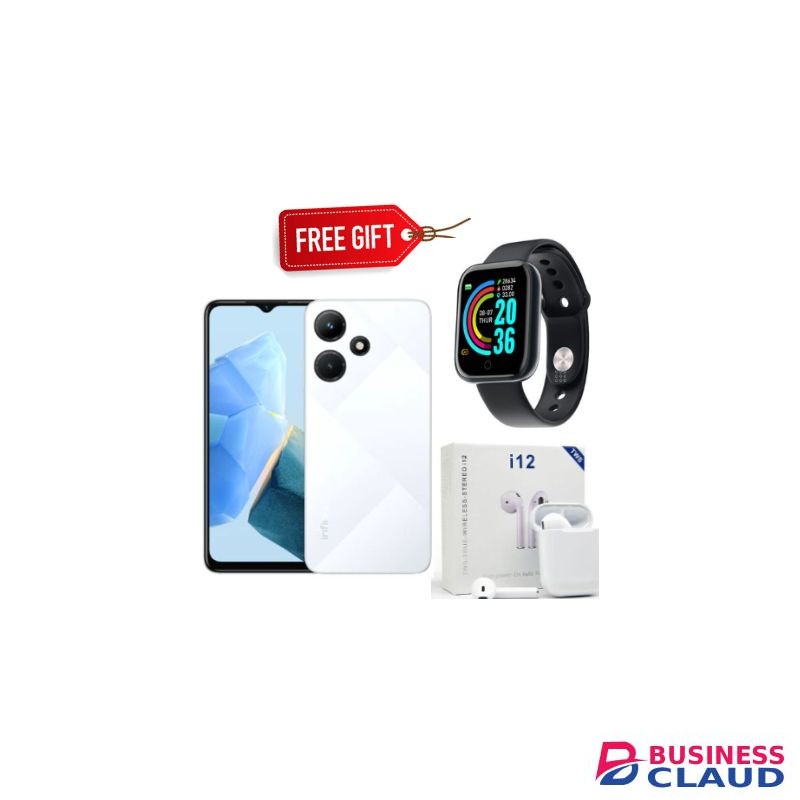 Infinix Hot 30i, 6.56'' Display, 4GB RAM + 128GB ROM, 13MP Camera, Mediatek, 5000mAh - Smart watch & Earpods
