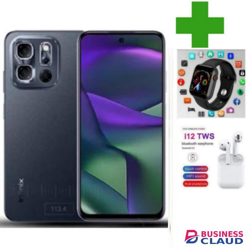 Infinix Hot 60i'6.7 Inches,8GB RAM+256GB ROM" 50 MP' Dual SIM'5000 MAh Battery., I12 SMART WATCH