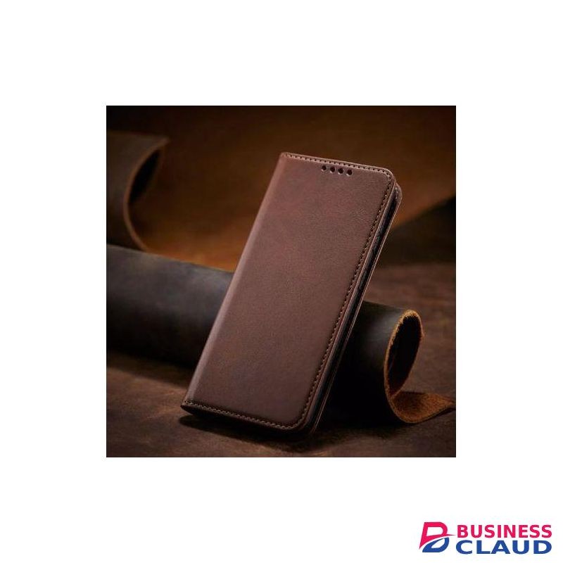 Brown Luxury Edition Retro Leather Wallet Case for iPhone Xs max – Stylish PU Leather, Card Slots, Zipper Storage & Magnetic Flap
