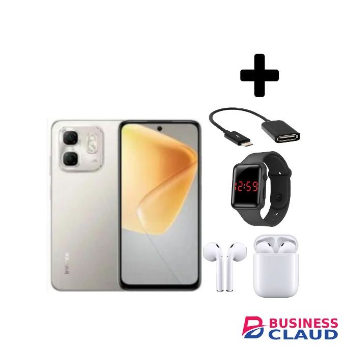 Infinix Hot 60i 4G"6.7-inch, 6GBRAM+128GB ROM' Battery: 5000mAh+Led Watch+Earpods+Otg