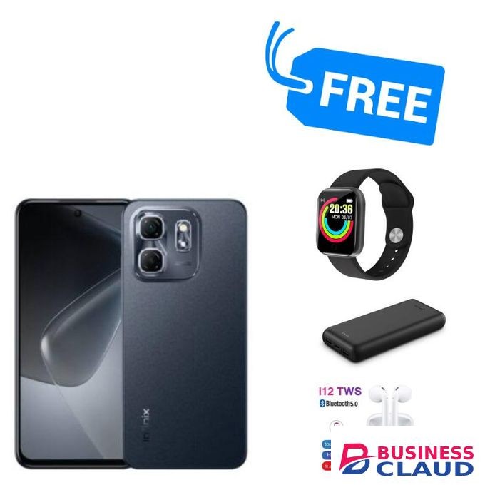 Infinix HOT 50i,SCREEN SIZE,6.7" INCHES,6GB RAM + 6GB RAM, & 128GB ROM,5000MAH,48MP,DUAL SIM,18W,120HZ, & FREEBIES,SPLY"