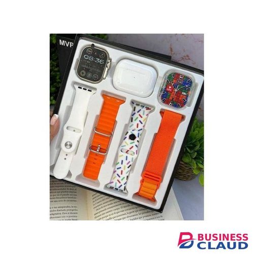 Smartwatch MVP-120 4 In 1 Smart Watch, 4 Straps, Bluetooth Calling, Free Airpods Pro 2, Wireless Charging, For Men And Women