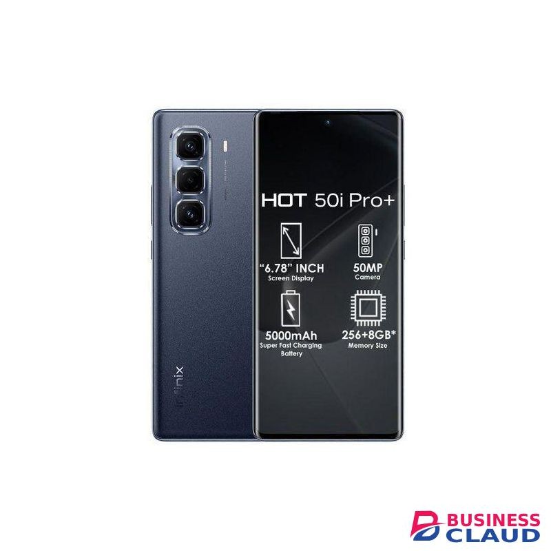 Infinix Hot 50 Pro Plus' 6.78 inches"(8+8)16GB RAM+256GB ROM' 5,000 mAh"BLACK+Power Bank+Led Watch