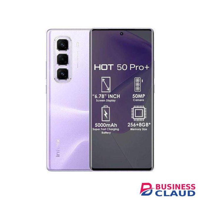 Infinix Hot 50 Pro Plus' 6.78 inches"(8+8)16GB RAM+256GB ROM' 5,000 mAh"PURPLE+Power Bank+Led Watch+Earphones