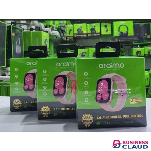 Oraimo Watch 5 – 2.01" HD Panda Glass, 1ATM Waterproof, Fitness & Health Smartwatch