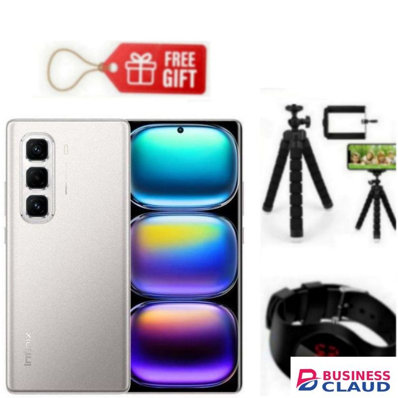 Infinix Hot 50 Pro Plus, AMOLED Curved Screen Display 6.78'', (8GB+ 8GB)RAM+128GB ROM ,5000 mAh-Dual SIM 4G, 50MP , Grey+ Watch & Tripod stand