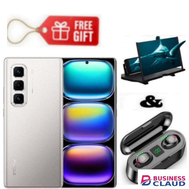 Infinix Hot 50 Pro Plus, AMOLED Curved Screen Display 6.78'', (8GB+ 8GB)RAM+128GB ROM ,5000 MAh-Dual SIM 4G, 50MP , Grey+ F9 Earbuds & Magnifier