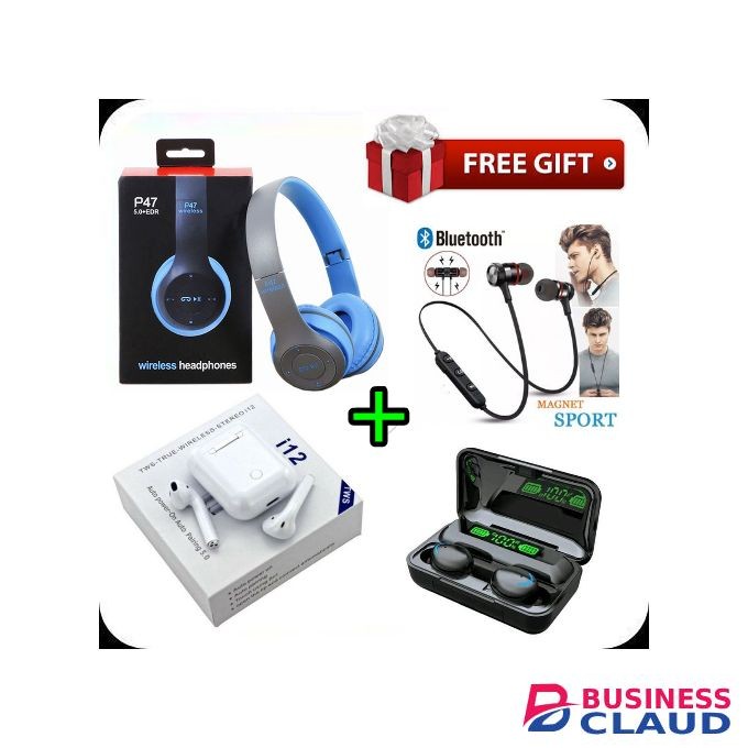 F9 Bluetooth Wireless Earphone Earbuds For Samsung IPhone Apple Xiaomi Huawei Vivo IOS/Android + Sports Earphones+i12TWS Earbuds+ Headphone