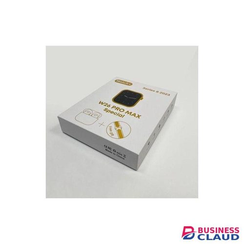 Smart W26 Pro Max Series 8 Smartwatch with Bluetooth + EarPods