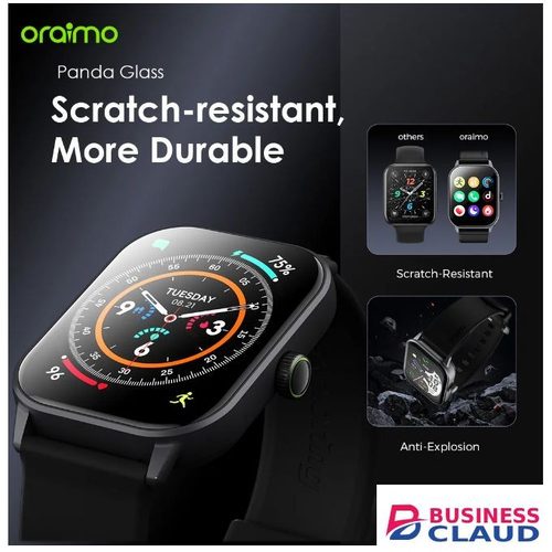 Oraimo Watch 5 2.01" TFT HD Anti-scratch Panda Glass 1ATM Smart Watch + FREE Charging kit