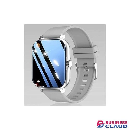 Silver Smart Watch Men Women Health Watch For Ios Android